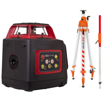 Комплект: ротационный нивелир RGK SP-400G + штатив RGK SH-170, рейка RGK LR-2 Комплект: ротационный нивелир RGK SP-400G + штатив RGK SH-170, рейка RGK LR-2