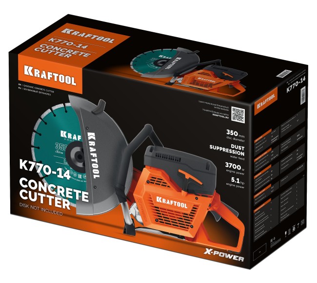 Бензорез по бетону (бетонорез) K770-14 KRAFTOOL без диска