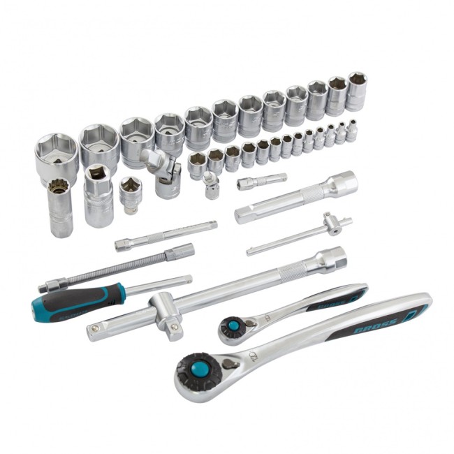 Набор инструментов 1/4", 1/2", CrV 82 предмета Gross Набор инструментов 1/4", 1/2", CrV 82 предмета Gross