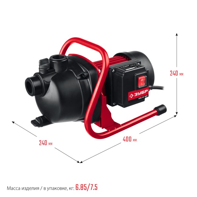 Поверхностный (садовый) насос НПЦ-М1-1000 ЗУБР 1000 Вт Поверхностный (садовый) насос НПЦ-М1-1000 ЗУБР 1000 Вт