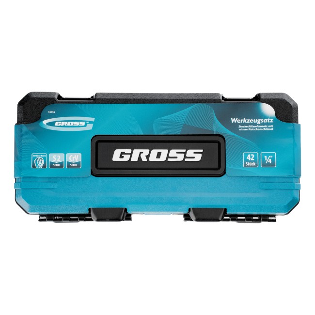 Набор инструментов 1/4", CrV 42 предмета Gross Набор инструментов 1/4", CrV 42 предмета Gross