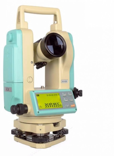 Электронный теодолит RGK T-02 (оптический отвес) с поверкой