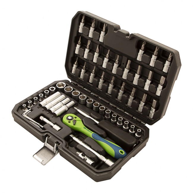 Набор инструментов 1/4" CrV 56 предметов Сибртех Набор инструментов 1/4" CrV 56 предметов Сибртех
