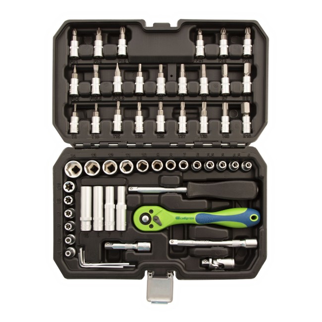 Набор инструментов 1/4" CrV 56 предметов Сибртех Набор инструментов 1/4" CrV 56 предметов Сибртех