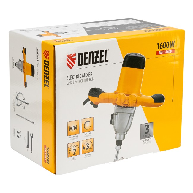 Миксер строительный EM-1-1600 Denzel