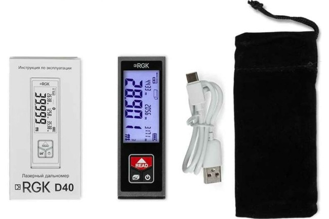 Лазерный дальномер RGK D40 (с поверкой) Лазерный дальномер RGK D40 (с поверкой)