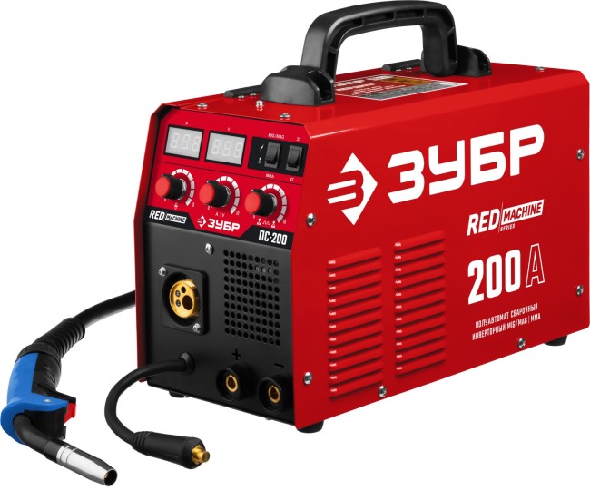 Сварочный полуавтомат инверторный ПС-200 ЗУБР MIG-MAG / ММА Сварочный полуавтомат инверторный ПС-200 ЗУБР MIG-MAG / ММА