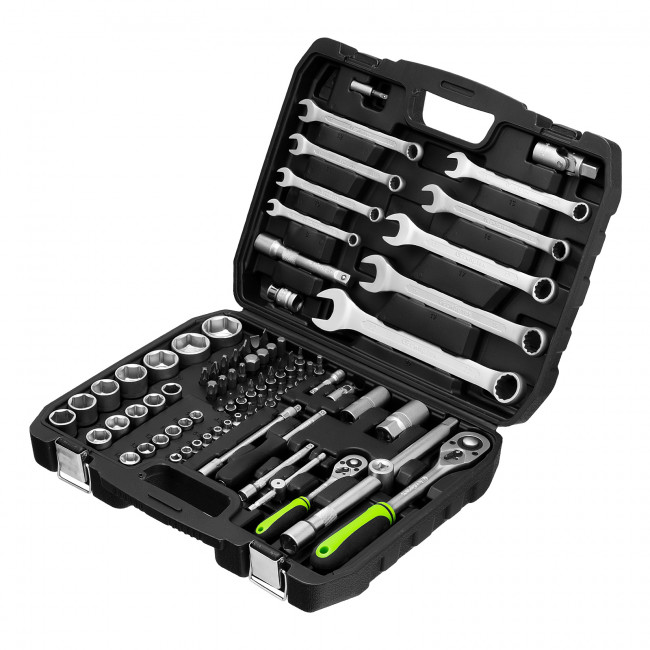 Набор инструмента 1/2", 1/4" 83 предмета Сибртех Набор инструмента 1/2", 1/4" 83 предмета Сибртех