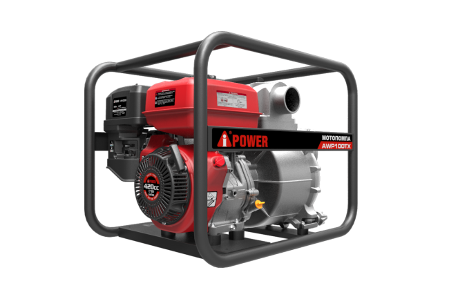 Бензиновая мотопомпа для сильнозагрязнённой воды A-iPower AWP100TX