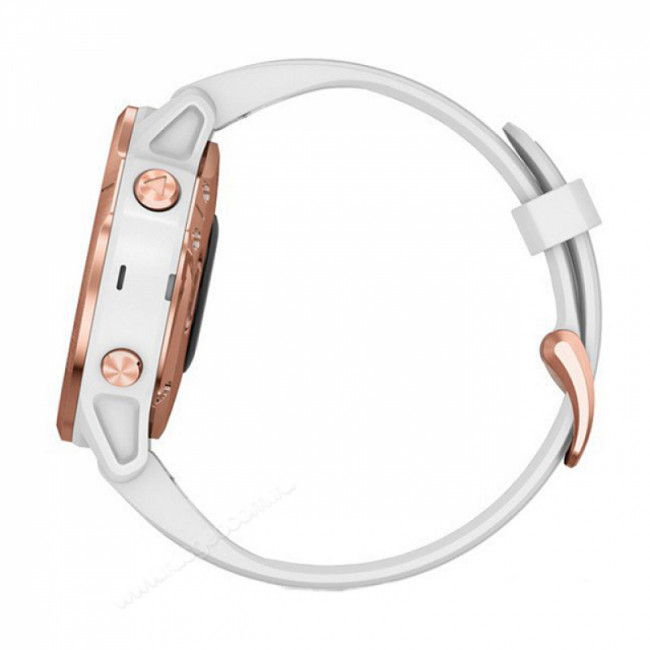 Часы Garmin Fenix 6S Pro розовое золото с белым ремешком