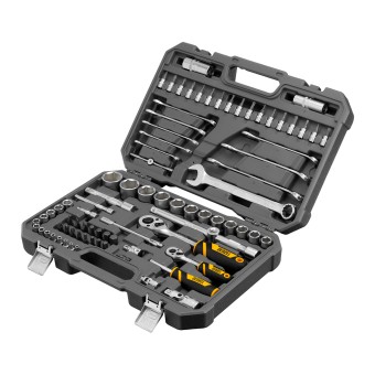 Набор инструментов 1/2", 1/4" 82 предмета Denzel Набор инструментов 1/2", 1/4" 82 предмета Denzel