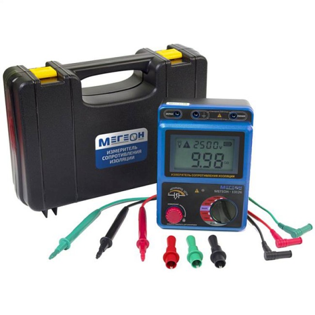 Измеритель сопротивления изоляции (мегаомметр) МЕГЕОН 13126 с поверкой Измеритель сопротивления изоляции (мегаомметр) МЕГЕОН 13126 с поверкой