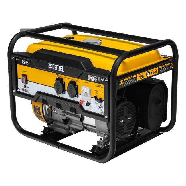 Генератор бензиновый PS 25, 2.5 кВт Denzel Генератор бензиновый PS 25, 2.5 кВт Denzel