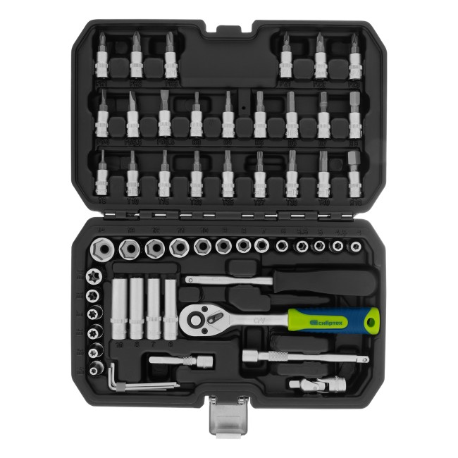 Набор инструментов 1/4" 56 предметов Сибртех Набор инструментов 1/4" 56 предметов Сибртех