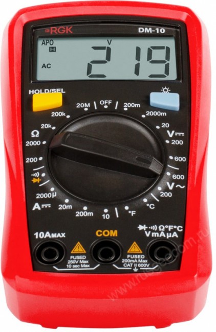Мультиметр RGK DM-10 с поверкой Мультиметр RGK DM-10 с поверкой