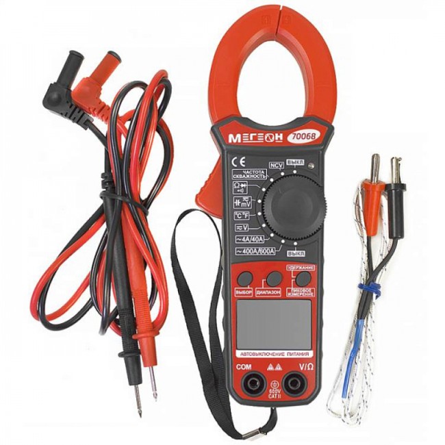 Цифровые токоизмерительные клещи, мультиметр МЕГЕОН 70068