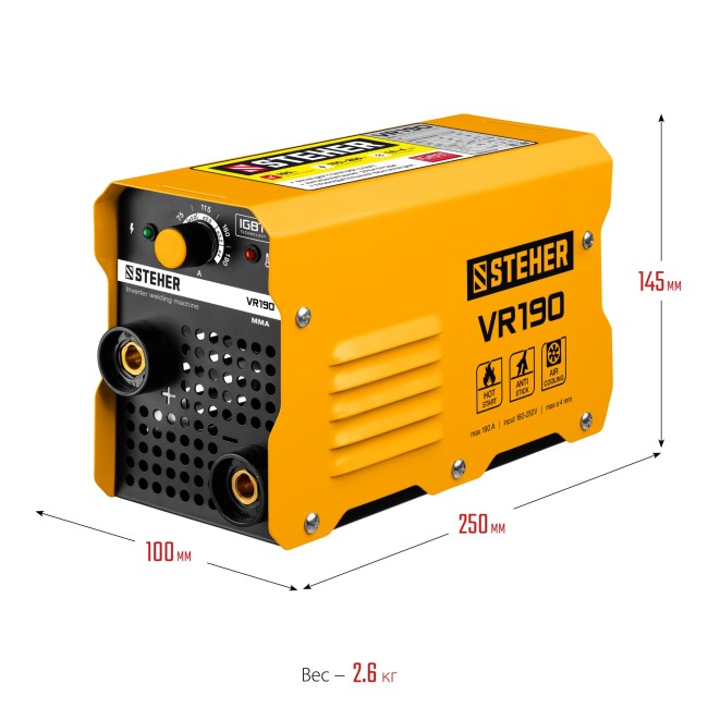 Инверторный сварочный аппарат VR-190 STEHER ММА