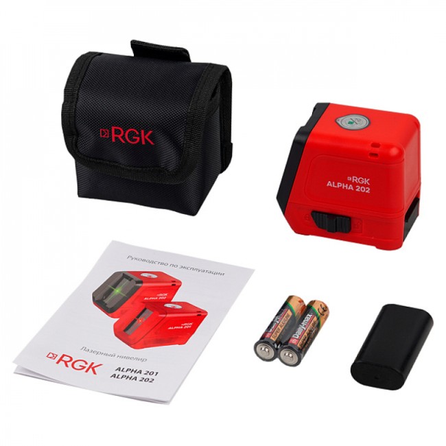 Лазерный уровень RGK ALPHA 202 с зелёным лучом Лазерный уровень RGK ALPHA 202 с зелёным лучом