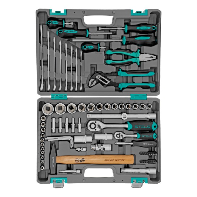 Набор инструментов 1/2", 1/4", CrV 76 предметов Stels